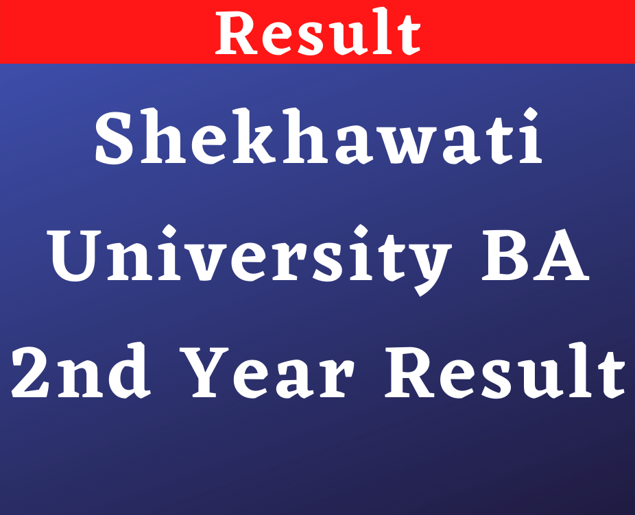 Shekhawati University BA 2nd Year Result 2022